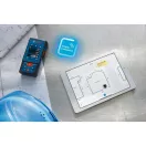 Lézeres távolságmérő, Bosch GLM 100-25 C Professional, kék/fekete, 100 m hatótáv, IP54 védettség, memória, elemes (3 x AA)