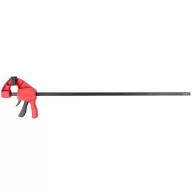   Gyorsszorító, Strend Pro Premium DT6608, fekete/piros, 900 mm, egykezes, gyors kioldással, nyújtásra is alkalmas, maximum 150 kg szorítónyomás