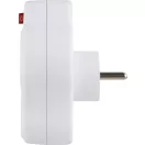 USB-s elosztó kapcsolóval, Strend Pro, 2 aljzat, fehér, 2 × 16 A, 230 V, USB-A és USB-C, kompakt kialakítás, otthoni és irodai használatra