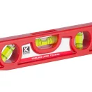Vízmérték, Kapro 227 Mini Torpedo Star Plus, 230 mm, 3 libella, alumínium, kettős leolvasású libella, 0,5 mm/m pontosság, mágneses, V-vájattal