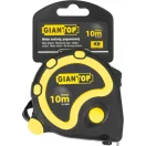 Mérőszalag, Giantop CR-G16 CE, fekete/sárga, 10 m/25 mm, acél szalag, műanyag tok