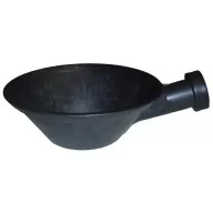   Kőműves serpenyő, Reflex Top Profi, fekete, 215 mm, műanyag, hüvelyes nyélcsatlakozás