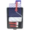 Festőkészlet, Strend Pro Brosse PS012A, 6 részes: festőhenger 178 mm, hengerfogantyú 290 mm, tálca 34,5 x 25 x 7 cm, 2 laposecset, keverőrács