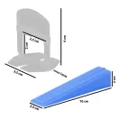 Csempeszintező ék, Strend Pro LW110, kék, 98 x 21 x 20 mm, szintező távtartókhoz, 100 db/csomag