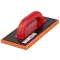 Szivacsos simító, Strend Pro Premium REDhand, fekete/piros, 28 × 14 × 1,8 cm, narancssárga finom szivacs, ABS műanyag, vakolat és fugázási munkákhoz