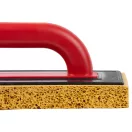 Szivacsos simító, Strend Pro Premium REDhand, fekete/piros, 28 × 14 × 3,0 cm, sárga extra finom szivacs, ABS műanyag, vakolat és fugázási munkákhoz