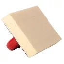 Szivacsos simító, Strend Pro Premium REDhand, fekete/piros, 28 × 14 × 3,0 cm, bézs extra tengeri szivacs, ABS műanyag, vakolat és fugázási munkákhoz (2161176)