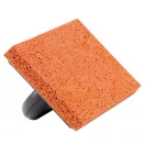 Szivacsos simító, Strend Pro BlackEdt, fekete, 25 x 13 x 1,8 cm, narancssárga finom szivacs, ABS műanyag, vakolat és fugázási munkákhoz