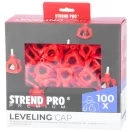 Szintezősapka, Strend Pro Premium LC122, piros, 40 x 41 mm, menetes, minden szintezőhöz kompatibilis, 100 db/csomag
