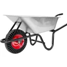 Talicska, Strend Pro Premium Fortis D-1, ezüst/fekete, 85 l, defektmentes tömör Bantam kerék, horganyzott acél puttony, 160 kg teherbírás, PVC markolat