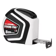   Mérőszalag, Strend Pro Premium, fekete/fehér, 8 m/27 mm, acél szalag, műanyag tok