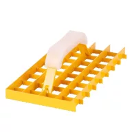   Kaparó, Strend Pro PT-254, sárga, 29 x 15 x 2,2 cm, rácsos, acél, mész-cement vakolat eltávolításához, pórusbetonhoz, polisztirolhoz