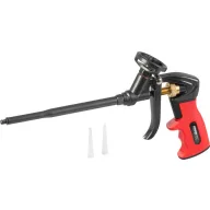   Purhab kinyomópisztoly, Strend Pro Premium, piros/fekete, 190 mm, alumínium test, teflon bevonat, rozsdamentes acél fúvóka, kézi
