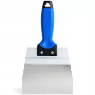   Spatula, Kubala 0546 G-15, kék/fekete nyél, 15 cm, rozsdamentes acél lap, 2K műanyag markolat, glettelő, gipszkartonhoz is
