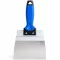 Spatula, Kubala 0546 G-15, kék/fekete nyél, 15 cm, rozsdamentes acél lap, 2K műanyag markolat, glettelő, gipszkartonhoz is