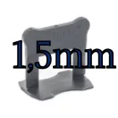 Burkolatszintező klipsz, Kubala Smart Level 1869, szürke, 1,5 mm, szintező távtartó, 3-16 mm burkolatvastagsághoz, 800 db/vödör