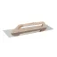 Glettvas, Kubala 5407 Wood Line, fa nyél, 38 x 13 cm, egyenes, rozsdamentes acél lap, lézeres jelölés