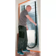   Takarófólia, Strend Pro PF1201, átlátszó, maximum 100 cm ajtónyílásokhoz, műanyag fólia, U alakú cipzárral, ajtóra, ajtókerethez