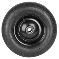   Talicska és kézikocsi kerék, Strend Pro Garden WBw 25, fekete, felfújható, 39 cm átmérő, 9 cm szélesség, tengelyfurat: 25 mm