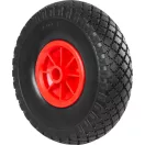 Talicska és kézikocsi kerék, Strend Pro Garden Handtruck 812 Bantam, fekete/piros, 4.10/3.50-4, 25 cm átmérő, 7 cm szélesség, tengelyfurat: 20 mm