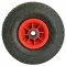 Molnárkocsi kerék, Massag Massmover 260 molnárkocsihoz, fekete/piros, átmérő: 25,5 cm, szélesség: 8 cm, felfújható, műanyag felni