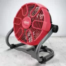 Hordozható ventilátor, Worcraft CJF-S20Li ShareSYS, piros/szürke, akkumulátoros, 26 W, átmérő: 23 cm, 2 sebességfokozat, 20 V Li-Ion, akkumulátor és töltő nélkül