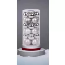 MagicHome karácsonyi gömbok, 30 db, ezüst, mix, karácsonyfára, 6 cm