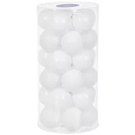   MagicHome karácsonyi gömbök, 30 db, fehér, fényes, mix, karácsonyfára, 6 cm