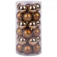   MagicHome karácsonyi gömbök, 30 db, réz, mix, karácsonyfára, 6 cm