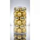 MagicHome karácsonyi gömbök, 30 db, arany, mix, karácsonyfára, 6 cm