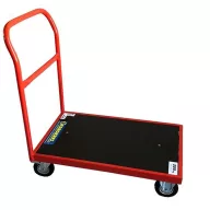   Kézikocsi, PV HK 301, fekete/piros, 80 x 50 cm platóméret, acél váz, teherbírás: 300 kg
