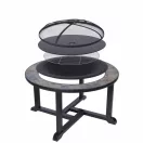 Strend Pro Grill fém tűzrakóhely 4 székkel - 105x75cm