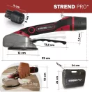 Akkumulátoros tapadókorong, Strend Pro TP701, fekete/ezüst, átmérő: 12 cm, vibrációs, vákuumos, 1 tapadókorong, 30 kg teherbírás