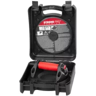   Tapadókorongos üvegtartó, Strend Pro, fekete/piros, átmérő: 20 cm, 1 tapadókorong, 150 kg teherbírás, vákuumos, beépített manométer