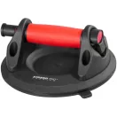 Tapadókorongos üvegtartó, Strend Pro, fekete/piros, átmérő: 20 cm, 1 tapadókorong, 150 kg teherbírás, vákuumos, beépített manométer
