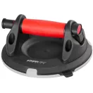 Tapadókorongos üvegtartó, Strend Pro, fekete/piros, átmérő: 20 cm, 1 tapadókorong, 150 kg teherbírás, vákuumos, beépített manométer