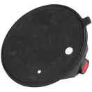 Tapadókorongos üvegtartó, Strend Pro, fekete/piros, átmérő: 20 cm, 1 tapadókorong, 150 kg teherbírás, vákuumos, beépített manométer