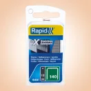 Tűzőgép kapocs, Rapid 140, 140-es kapocs, 10 x 10,6 x 1,3 mm, rozsdamentes acél, 648 db