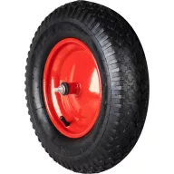   Talicskakerék, Strend Pro Garden, Premium Fortis, fekete/piros, felfújható, 39 cm átmérő, 9 cm szélesség, tengellyel