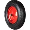 Talicskakerék, Strend Pro Garden, Premium Fortis, fekete/piros, felfújható, 39 cm átmérő, 9 cm szélesség, tengellyel