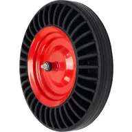   Talicskakerék, Strend Pro Garden, Premium Fortis, fekete/piros, felfújható, 39 cm átmérő, 8 cm szélesség, tengellyel