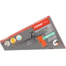 Purhab kinyomópisztoly, Strend Pro Premium PTFE-S02, fekete/piros, 190 mm, alumínium test, rozsdamentes acél fúvóka, toldalékokkal, kézi