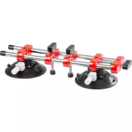   Tapadókorongos üvegtartó, Strend Pro, átmérő: 15 cm, 2 tapadókorong, 150 kg teherbírás, alumínium, gumi, 2 kupolás csempeszintező