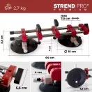 Tapadókorongos üvegtartó, Strend Pro, átmérő: 15 cm, 2 tapadókorong, 150 kg teherbírás, alumínium, gumi, 2 kupolás csempeszintező