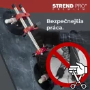 Tapadókorongos üvegtartó, Strend Pro, átmérő: 15 cm, 2 tapadókorong, 150 kg teherbírás, alumínium, gumi, 2 kupolás csempeszintező