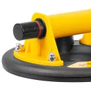Tapadókorongos üvegtartó, Strend Pro, sárga/fekete, átmérő: 20 cm, 1 tapadókorong, vákuumos, beépített manométer, 120 kg teherbírás