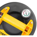 Tapadókorongos üvegtartó, Strend Pro, sárga/fekete, átmérő: 20 cm, 1 tapadókorong, vákuumos, beépített manométer, 120 kg teherbírás