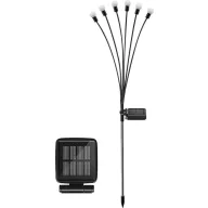   Napelemes kerti lámpa, Strend Pro Garden Firefly, 72 cm, 6 LED, rozsdamentes acél, akkumulátoros, automatikus kapcsolás, földbe szúrható