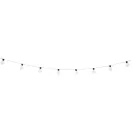 Napelemes kerti fényfüzér, Strend Pro Garden, izzó alakú, 10 LED, 2,7 m + 3 m kábel, akkumulátoros, automatikus kapcsolás