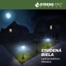 Napelemes kerti lámpa, Strend Pro Garden, lánckerítés szett 2 lámpával és 2 oszloppal, fekete, 16,5 × 16,5 × 71,5 cm, lánc: 138 cm, 1 LED/lámpa, hidegfehér fényű, műanyag, akkumulátoros, automatikus kapcsolás